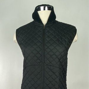 J McLaughlin Black Quilted Field Vest